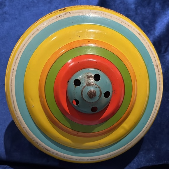 Vintage J. Chein Disney Prod.Toy, Metal Spinning Top Mickey Mouse, Pluto, Donald - Picture 2 of 16